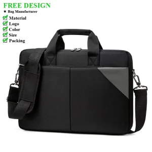 Men’s Business Waterproof Durable Laptop Bag Handheld and Shoulder Large Capacity Notebook Bag