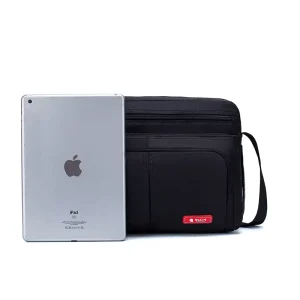 Men’s Business Waterproof Polyester Shoulder Crossbody Bag Youth Students Sling Bag for Outdoor
