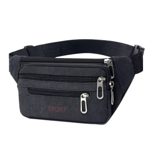 Men’s Canvas Durable Waist Bag for Construction Site Work Stall Cashier Outdoor Mountaineering Cycling Crossbody Chest Bag