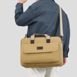 Men’s Canvas Fashionable Simple Luggage Bag Large capacity Portable Business Commuting Travel Bag Dry wet Separated Fitness Bag