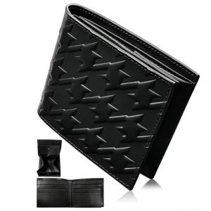 Men’s Cash Wallet with Coin Pocket RFID Blocking Genuine Leather Coin Purse Card Case