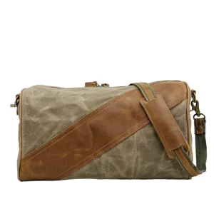 Men’s Casual Artistic Retro Canvas Crossbody Bag Simple Fashionable Messenger Bag for Men and Women