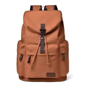 Men’s Casual Backpack Fashionable and Personalized Backpack Simple and Casual Solid Color Backpack for Men