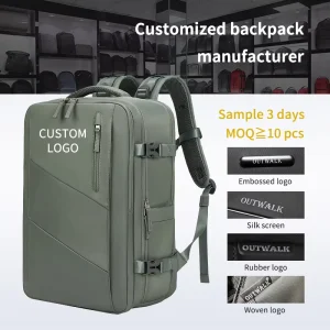 Men’s Casual Backpack with USB and Separate Shoe Compartments, Wet and Dry Area, Laptop Travel Bag