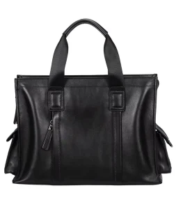 Men’s Casual Briefcase Leather Handbag Men’s Large Capacity Business Computer Bag Single Shoulder Crossbody Bag