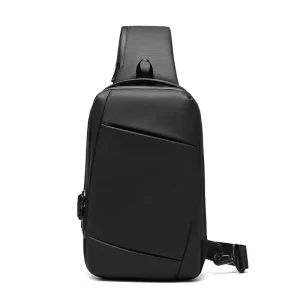 Men’s Casual Crossbody Shoulder Bag Sling Chest Polyester Fashion Design with Zipper Closure