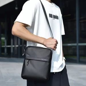 Men’s Casual Fashion Crossbody Shoulder Bag Lightweight Waterproof iPad Mobile Phone Bag for Sports Business Small Bag for Boys
