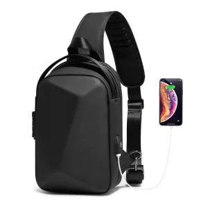 Men’s Casual Fashion Crossbody Shoulder Sling Chest Bag Polyester Zipper Closure Type