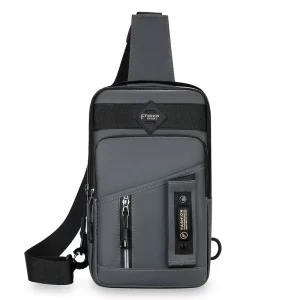 Men’s Casual Fashion Multi-Functional Breathable Waterproof Messenger Bag Business Outdoor Summer Zipper Closure Large