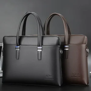 Men’s Casual High Capacity Hard Bag Tote Briefcase Business Commuter Laptop Backpack PU Waterproof