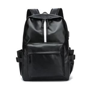 Men’s Casual Korean Style Backpack Large Capacity Lightweight Design Waterproof Cork Bag for Outdoor Travel