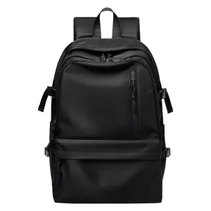 Men’s Casual Large Capacity Waterproof Polyester USB Backpack with Customizable Logo Nylon Lining Anti-Theft Travel Bag