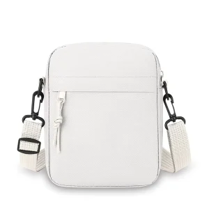 Men’s Casual Lightweight Mini Cross Body Shoulder Bag Solid Color Oblique Cross Bag with Mobile Phone Pocket Versatile Accessory