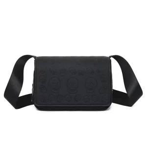 Men’s Casual Mini Handbags Vintage Style PU Cross Body Shoulder Messenger Purses Fashionable Small Bag for Men