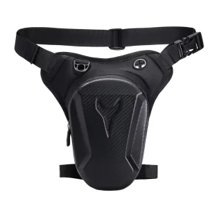 Men’s Casual Outdoor Riding Waist Leg Bag Waterproof EVA Cross Body Fanny Pack for Motorcycles