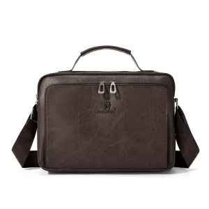 Men’s Casual PU Crossbody Shoulder Bag Single Shoulder Handbag for Business Use