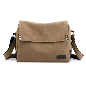 Men’s Casual Shoulder Bag Multifunctional Lightweight Men’s Canvas Bag Men’s Canvas Large Capacity Messenger Bag
