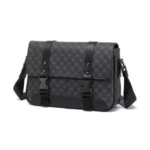 Men’s Casual Single Shoulder PU Leather Sports Bag Custom Full Printing Male Crossbody Bag Branded Men’s Bags