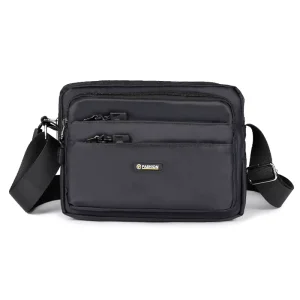 Men’s Casual Stylish Shoulder Bag Waterproof Nylon Cell Waist Bag Large Capacity Shoulder Bag