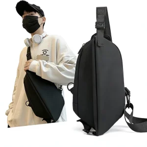 Men’s Casual Vintage Nylon Chest Bag Crossbody Shoulder Bag Waterproof Multifunctional for Leisure Travel ODM OEM Brand