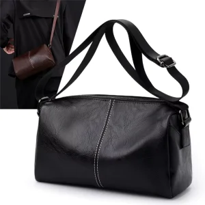 Men’s Chest Bag, Casual Soft Leather PU Crossbody Messenger, Durable Fashion Bag for Summer Season