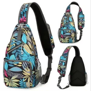Men’s Chest Bag Casual Sports Storage Bag Large Capacity Cross Body Bag Travel Outdoor Backpack Sling Bag