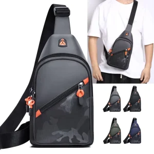 Men’s Chest Bag Crossbody & Backpack Trendy Canvas Waterproof Durable Casual Small Bag