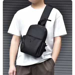 Men’s Chest Bag Korean Men’s Fashion Shoulder Bag Multifunctional Leisure Chest Bag