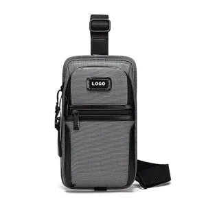 Men’s Chest Bag Large Capacity Multifunctional Waterproof Breathable Ultra Light Zipper Crossbody Bag for Business