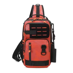 Men’s Chest Bag Large Capacity Waterproof Zipper Durable Multifunctional Outdoor Sports Fishing Travel