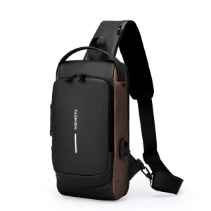 Men’s Chest Bag Multi Functional Men’s Bag Single Shoulder Crossbody Bag With Password Lock