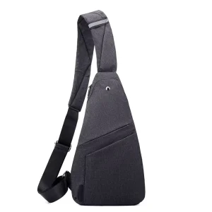 Men’s Chest Bag Simple Business Commute Crossbody Bag Lightweight Large Capacity Water Resistant Shoulder Bag