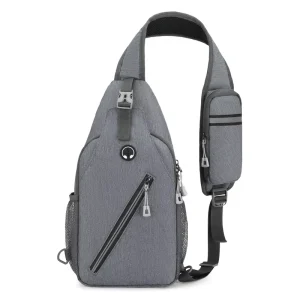 Men’s Chest Bag Simple & Versatile Backpack Lightweight Casual & Trendy Crossbody Sling Bag for Sports Daily Use