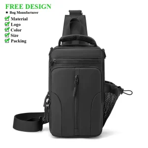 Men’s Chest Bag Water-resistant Crossbody Bag Messenger Bag Multifunctional Single-shoulder Sling Bag