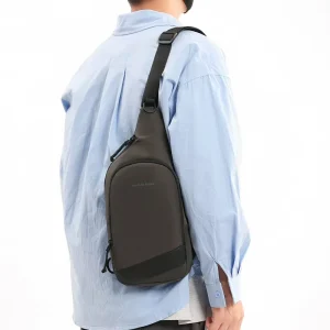 Men’s Chest Bag and Waist Bag with Multiple Carrying Ways Waterproof Pouch for Travel and Sports Activities