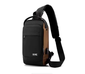 Men’s Chest Bag with USB Charging Bag Water resistant Crossbody Bag with Lock Light Weight Sling Bag