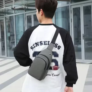 Men’s Chest Bags Large Capacity Multifunctional Sling Bags for Men