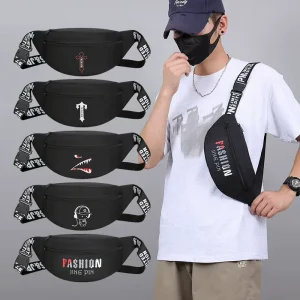 Men’s Chest Crossbody Bag Casual Shoulder Bag Large Capacity Dumpling-shaped Single Shoulder Bag