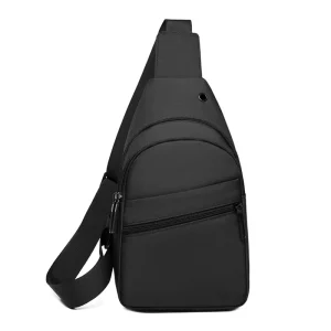 Men’s Chest Crossbody Bag Large Capacity Lightweight Ultra-light Waterproof Zipper Simple Design Daily Use