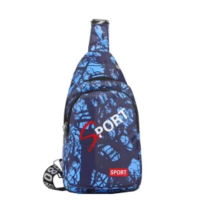 Men’s Chest Sling Bag Casual Sports Crossbody Bag Soft Lightweight Zipper Bag Custom Logo Small Shoulder Bag for Men