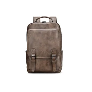 Men’s Classic Backpack Leather Large Capacity Leisure Travel Bag