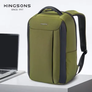 Men’s Classic Polyester Backpack Fits 15.6-inch Laptop Durable Daily Backpack with Handle and Shoulder Strap