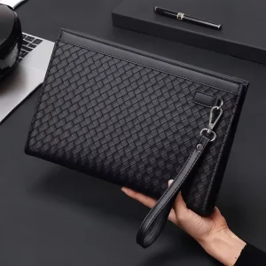 Men’s Clutch Bag Business Envelope File Organizer Large Capacity Handbag