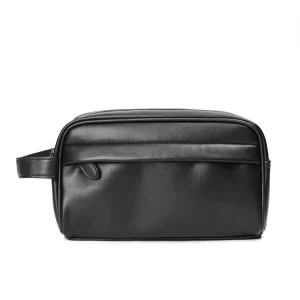 Men’s Clutch Bag Large Capacity Leisure Simple Design Pu Leather Handbag