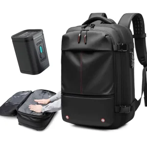 Men’s Compression Laptop Backpack Vacuum Travel Storage Bag with Hand Scale for Suitcase Luggage