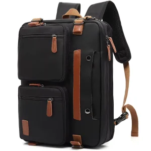 Men’s Convertible Laptop Handbag Dual Shoulder Multifunctional Large-capacity Business Trip Backpack Stowable
