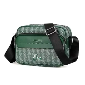 Men’s Cradilens Crossbody PU Leather Bag Casual Sling Shoulder Side Messenger with Custom Logo Fashion Style for Summer