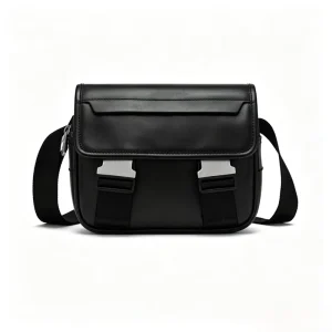 Men’s Crocodile Embossed PU Crossbody Bag Lightweight Adjustable Strap for Casual Urban Wear