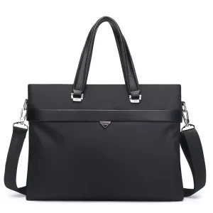 Men’s Cross body Handbag Business Leisure Bag Black 600D Oxford Canvas Bag Single Shoulder Bag Blue Briefcase