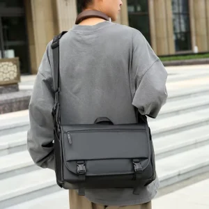 Men’s Crossbody Backpack Shoulder Bag Travel Messenger Bag Casual Genuine Leather Waterproof Breathable Winter